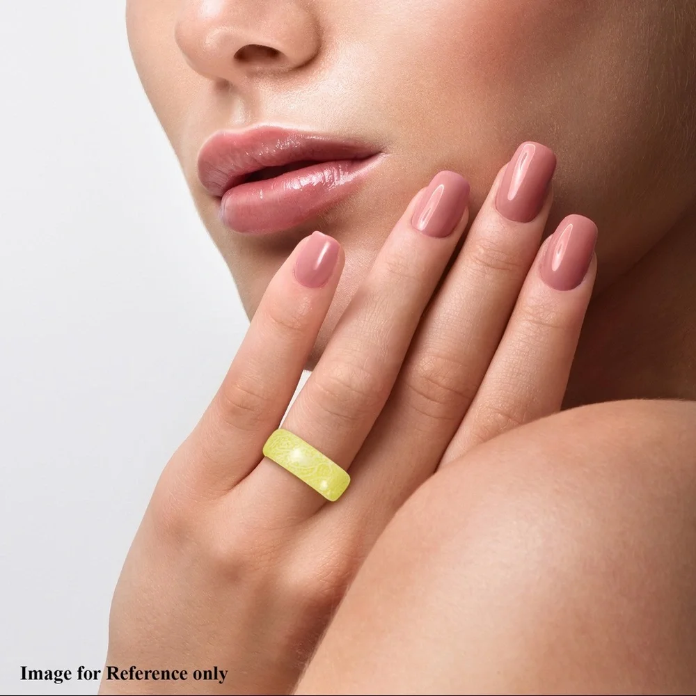 Yellow Resin Band Ring